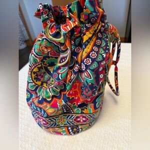Vera Bradley Ditty Bag Paisley In Paradise Plastic Lined Pool Gym Travel
